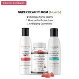 SUPER BEAUTY MOM (Champú Forte, Mascarilla Protectora y Antiaging Gummies)